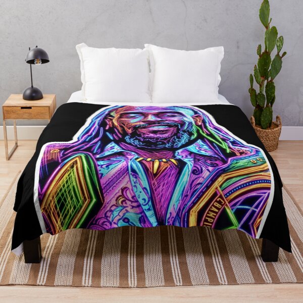 Item preview, Oba femi Neon Reggae Legend Colorful Music Portrait designed and sold by ExploreAura Studio.
