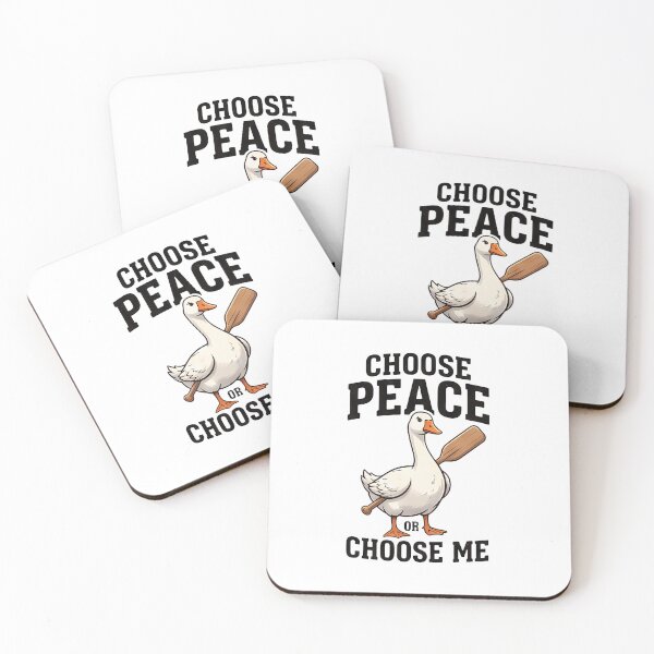 Item preview, Choose Peace or Choose Me Funny Goose Peace Lover Bird Humor Design designed and sold by BDLuck2021.
