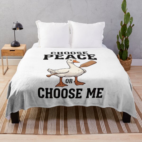 Item preview, Choose Peace or Choose Me Funny Goose Peace Lover Bird Humor Design designed and sold by BDLuck2021.