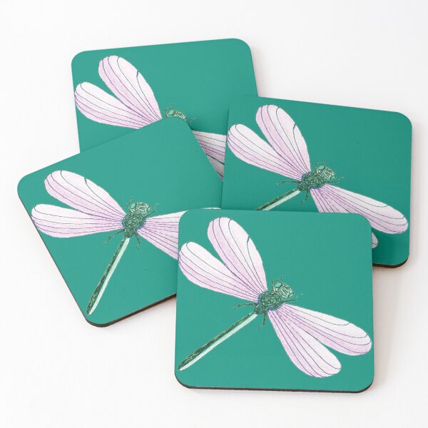 Item preview, Vintage Botanical Dragonfly Illustration in Lavender and Green designed and sold by Ihor Ivanov.