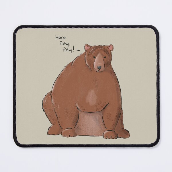 Item preview, "Here Fishy, Fishy" Fat Brown Bear designed and sold by Tales by Chelle.