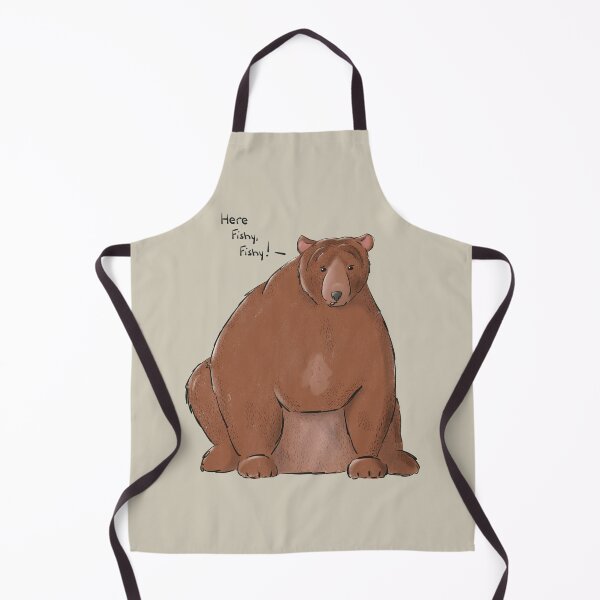 Item preview, "Here Fishy, Fishy" Fat Brown Bear designed and sold by Tales by Chelle.