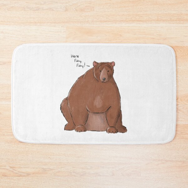 Item preview, "Here Fishy, Fishy" Fat Brown Bear designed and sold by Tales by Chelle.