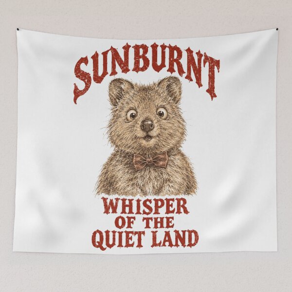 Item preview, Sunburnt Whisper of the Quiet Land Vintage Quokka with Bow Tie Australian Animal Illustration designed and sold by Yellowriversss.