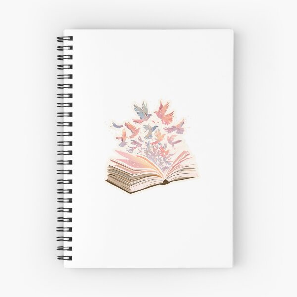Item preview, Open Book Flying Birds Watercolor Reader Art designed and sold by NicolasGlowArt.