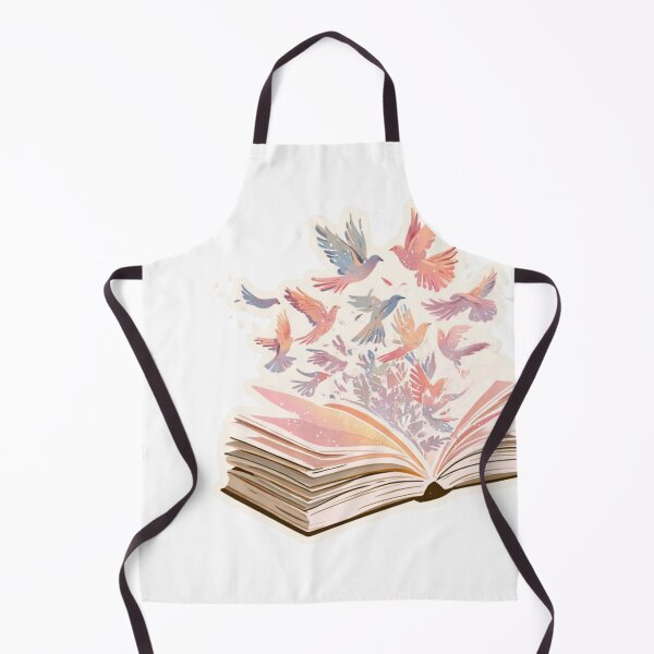 Item preview, Open Book Flying Birds Watercolor Reader Art designed and sold by NicolasGlowArt.