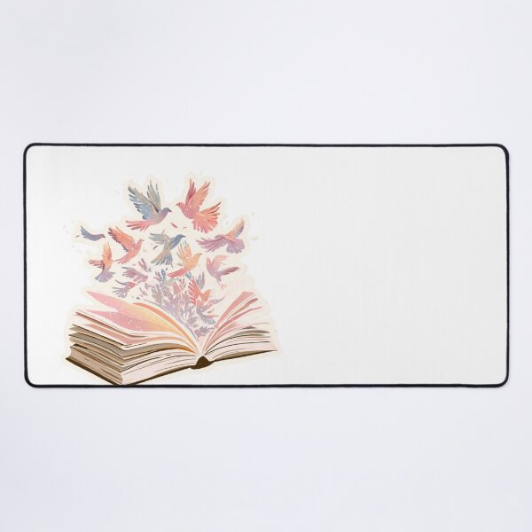 Item preview, Open Book Flying Birds Watercolor Reader Art designed and sold by NicolasGlowArt.