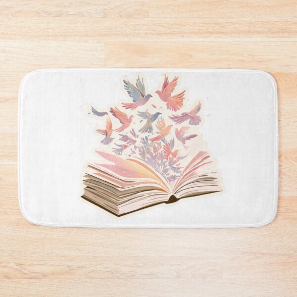 Item preview, Open Book Flying Birds Watercolor Reader Art designed and sold by NicolasGlowArt.