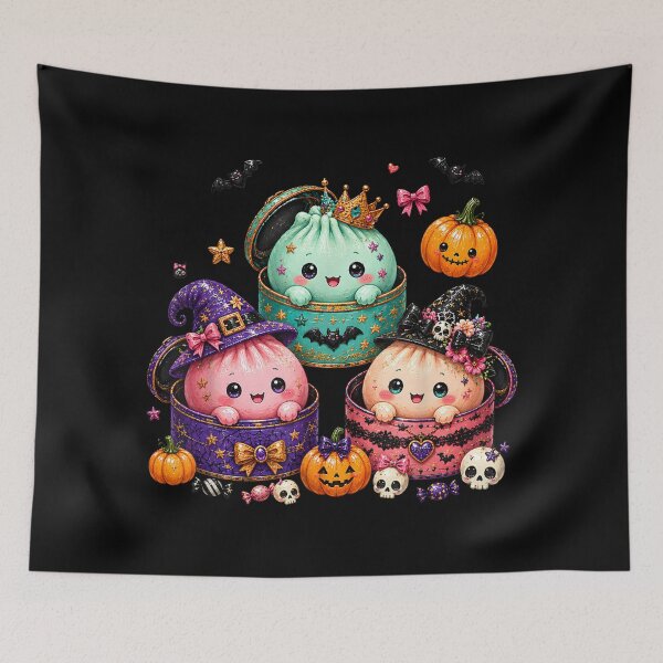 Item preview, Squishy Dumpling Halloween Cute Squishies Kawaii Girls Kids designed and sold by HenikaPonko.