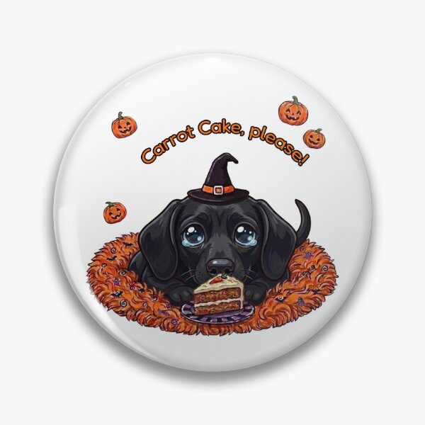 Item preview, Funny Black Dachshund Halloween Carrot Cake designed and sold by The-NOKU-Co.