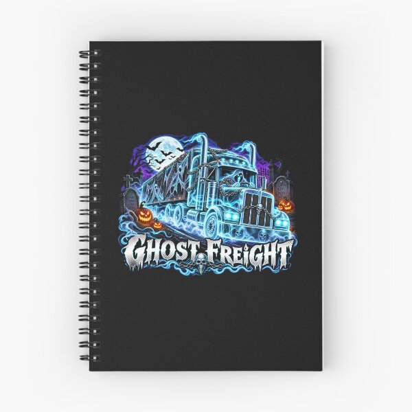 Item preview, Ghost Freight Phantom Driver Semi Truck - Halloween Spectral Big Rig Art designed and sold by NomadForge.