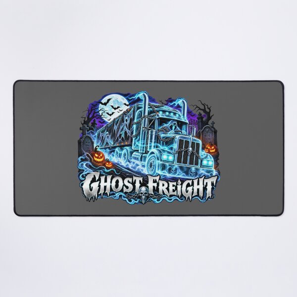 Item preview, Ghost Freight Phantom Driver Semi Truck - Halloween Spectral Big Rig Art designed and sold by NomadForge.