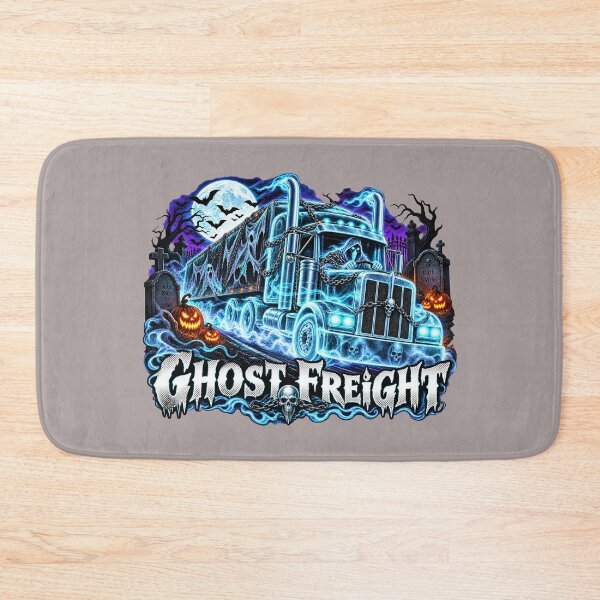 Item preview, Ghost Freight Phantom Driver Semi Truck - Halloween Spectral Big Rig Art designed and sold by NomadForge.