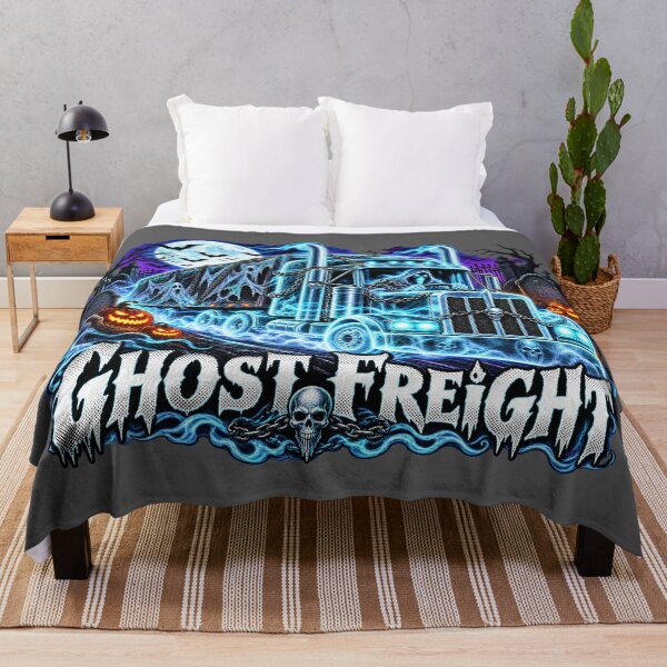 Item preview, Ghost Freight Phantom Driver Semi Truck - Halloween Spectral Big Rig Art designed and sold by NomadForge.