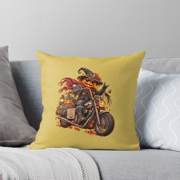 Item preview, Halloween Pumpkin Biker Ride the Night designed and sold by Hoity-Toity.