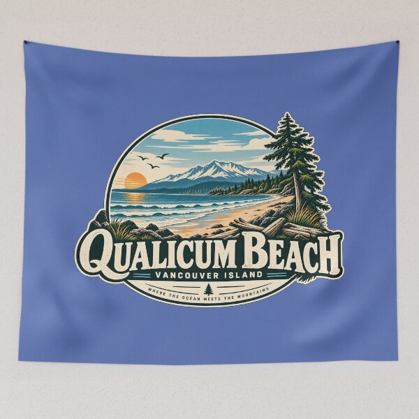 Item preview, Qualicum Beach Vancouver Island Vintage Coastal designed and sold by MR-HOOBY.