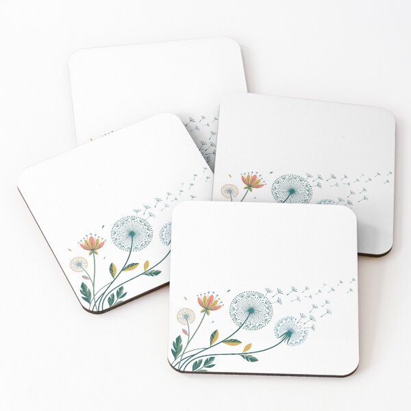 Item preview,  Minimalist Abstract Dandelion Illustration with Blowing Seeds designed and sold by ElegantOutlines.