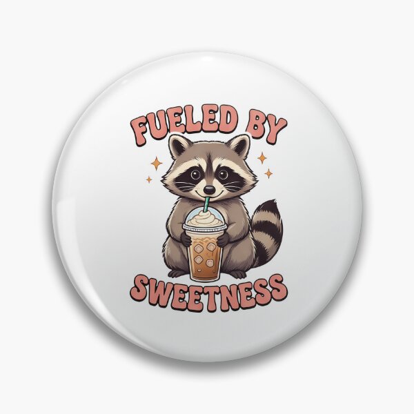 Item preview, Fueled by Sweetness Cute Raccoon Bubble Tea Funny Boba Lover Design designed and sold by BDLuck2021.