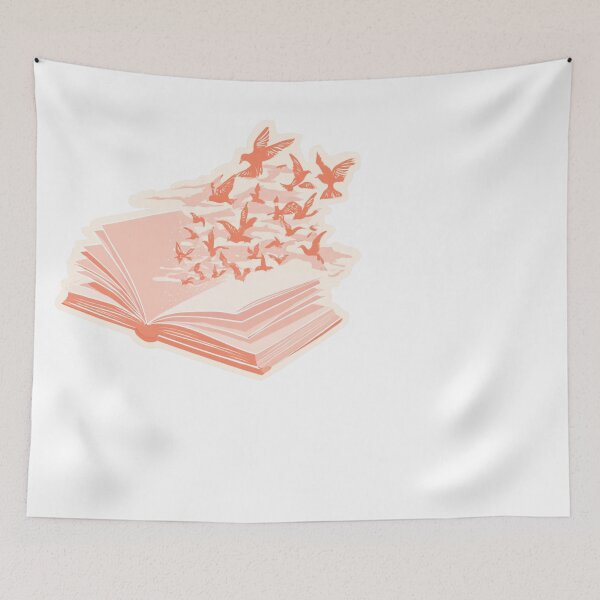 Item preview, Open Book Flying Birds Reader Imagination Story designed and sold by NicolasGlowArt.