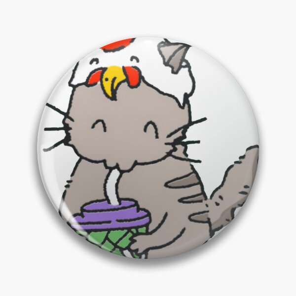 Item preview, Cute Cat in Chicken Hat Drinking designed and sold by Quietreish.