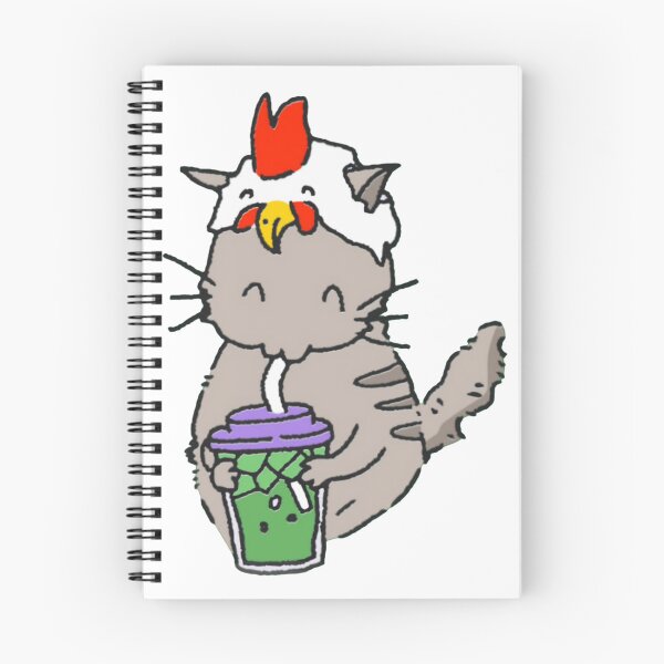 Item preview, Cute Cat in Chicken Hat Drinking designed and sold by Quietreish.