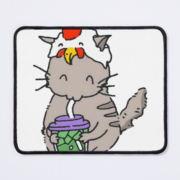 Item preview, Cute Cat in Chicken Hat Drinking designed and sold by Quietreish.