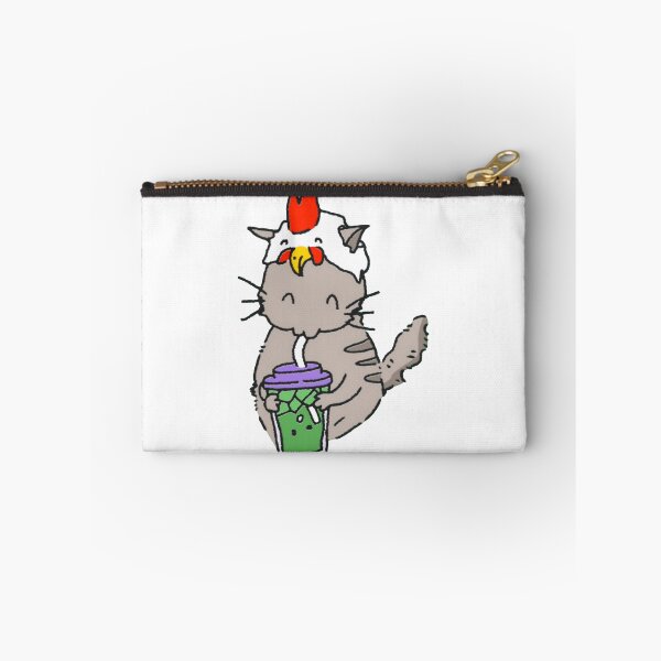 Item preview, Cute Cat in Chicken Hat Drinking designed and sold by Quietreish.