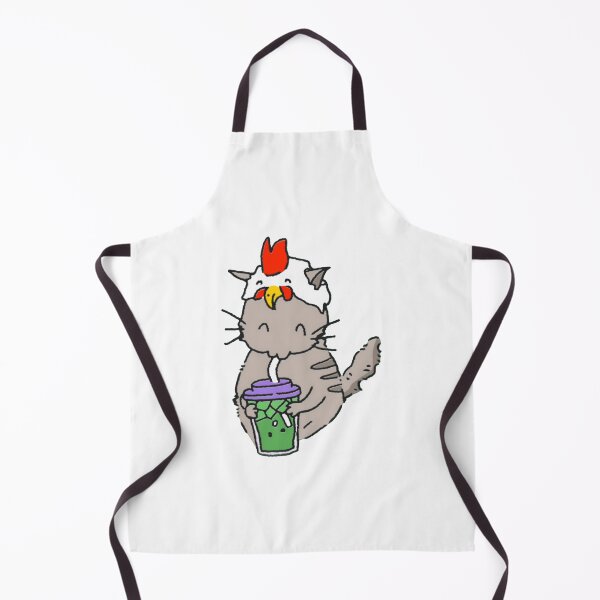 Item preview, Cute Cat in Chicken Hat Drinking designed and sold by Quietreish.