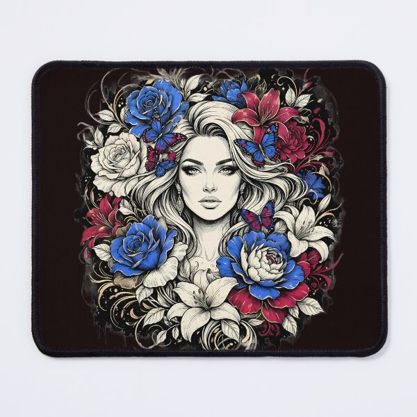 Item preview, Floral Goddess - Blue Roses, Lilies  designed and sold by SupernovaNote.