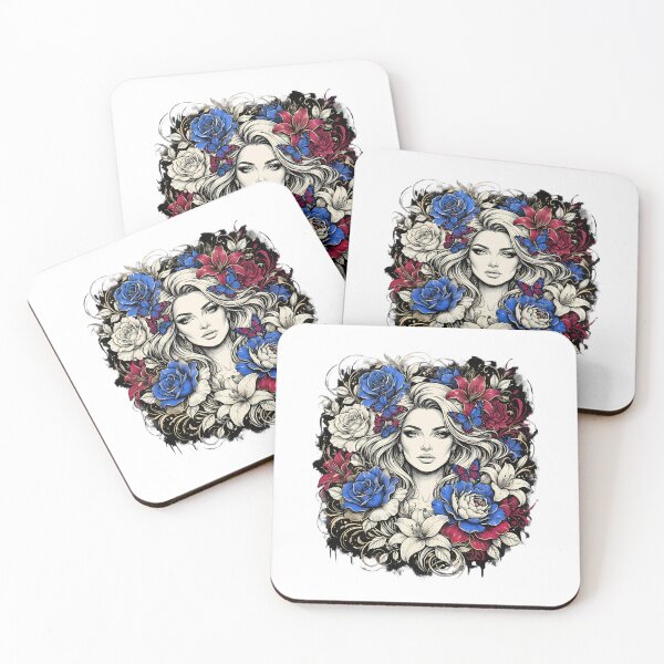 Item preview, Floral Goddess - Blue Roses, Lilies  designed and sold by SupernovaNote.
