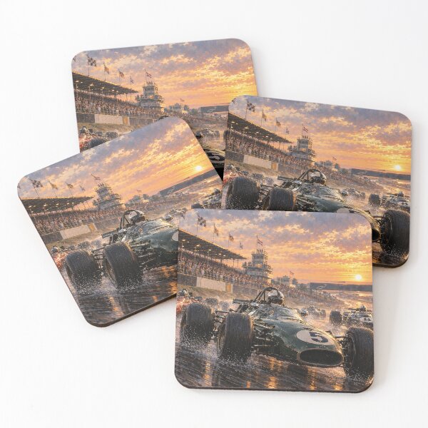 Item preview, Vintage Grand Prix - Historic Sunset Racing in the Rain Poster designed and sold by AgdBol.