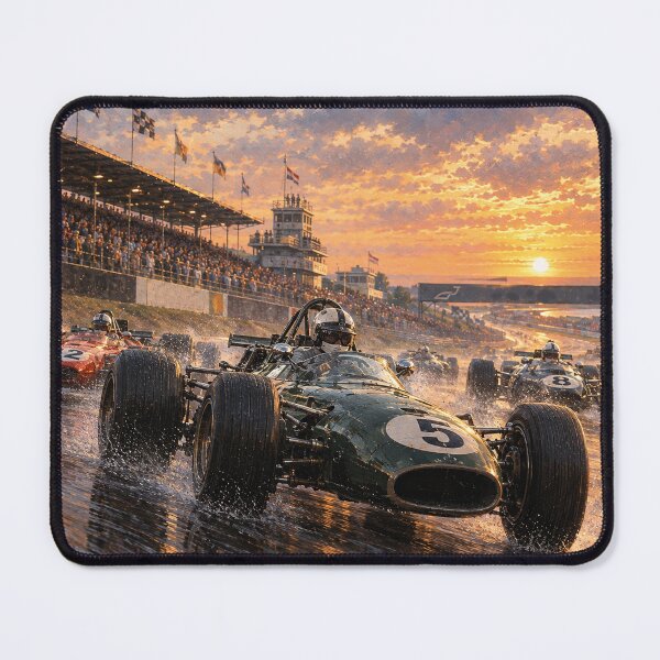 Item preview, Vintage Grand Prix - Historic Sunset Racing in the Rain Poster designed and sold by AgdBol.