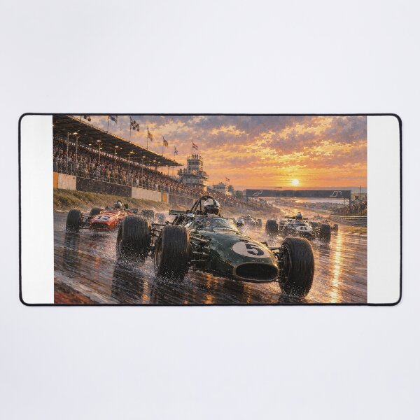 Item preview, Vintage Grand Prix - Historic Sunset Racing in the Rain Poster designed and sold by AgdBol.