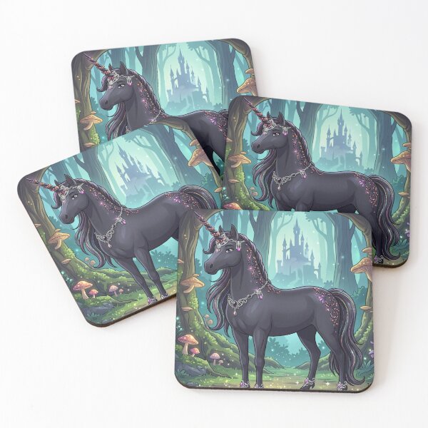 Item preview, Black Fantasy Unicorn designed and sold by Solace Sparkles.