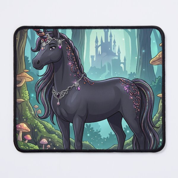 Item preview, Black Fantasy Unicorn designed and sold by Solace Sparkles.