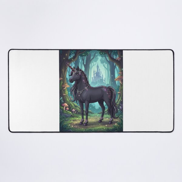 Item preview, Black Fantasy Unicorn designed and sold by Solace Sparkles.