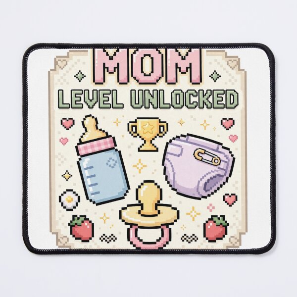 Item preview, Mom Level Unlocked designed and sold by Xeneros.