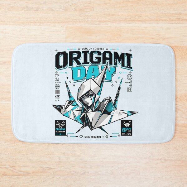 Item preview, Cyberpunk Anime Crane Origami Day Y2K Streetwear designed and sold by CloudyCatArt.