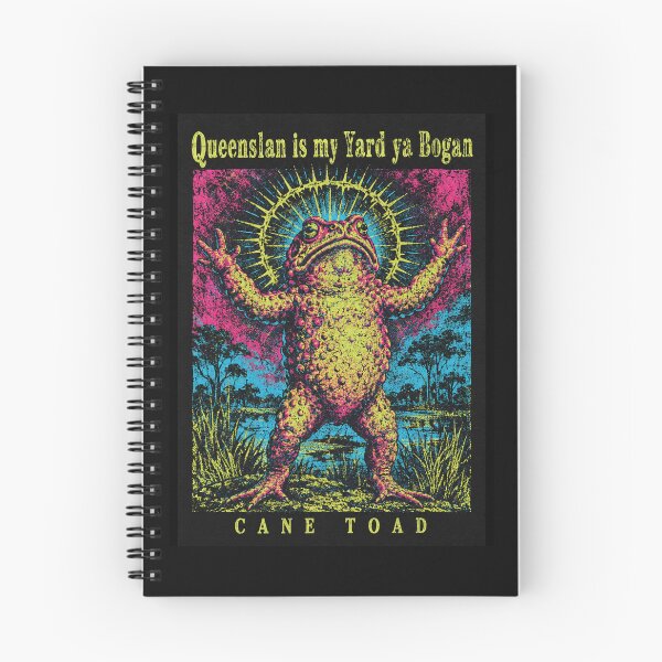 Item preview, Queensland Is My Yard Ya Bogan Cane Toad Psychedelic Neon Frog Art Surreal Vintage designed and sold by Yellowriversss.