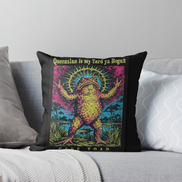 Item preview, Queensland Is My Yard Ya Bogan Cane Toad Psychedelic Neon Frog Art Surreal Vintage designed and sold by Yellowriversss.