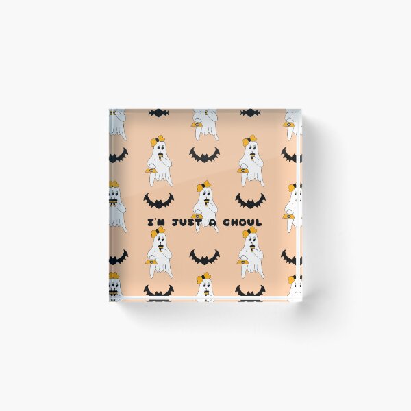 Item preview, Halloween  “I’M JUST A GHOUL” Seamless Pattern designed and sold by ReinaArte.