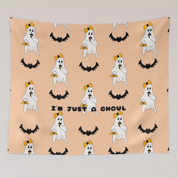 Item preview, Halloween  “I’M JUST A GHOUL” Seamless Pattern designed and sold by ReinaArte.