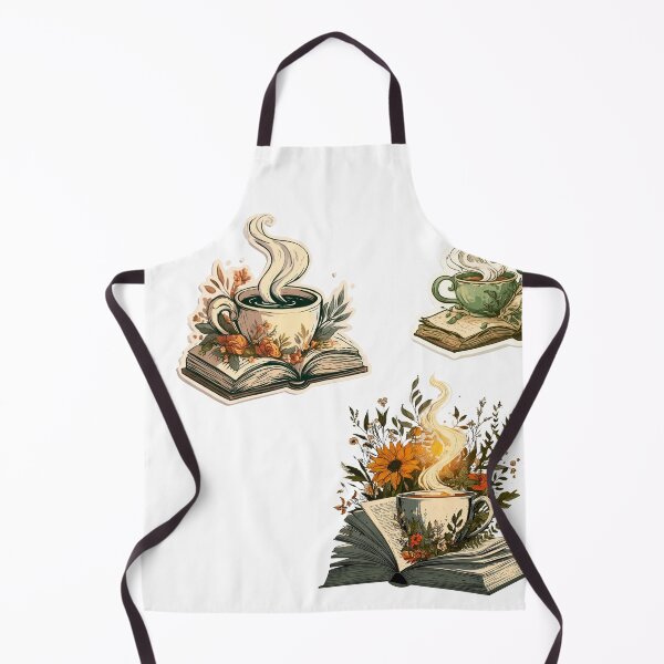 Item preview, Cozy Book Coffee Floral Reader Aesthetic designed and sold by NicolasGlowArt.