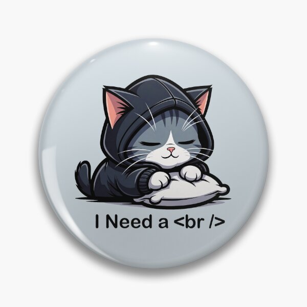 Item preview, I Need a Break Funny Programmer Humor Coding Cat designed and sold by Rokoyo Prints.
