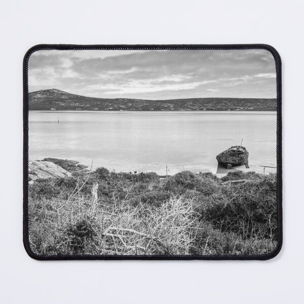 Item preview, Shipwreck few of the Beach in South Africa in Monochrome designed and sold by Faith Based Decor & Art &Gifts.