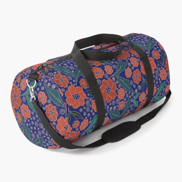 Item preview, Navy Poppy Floral Botanical Pattern designed and sold by Kraalikaa.