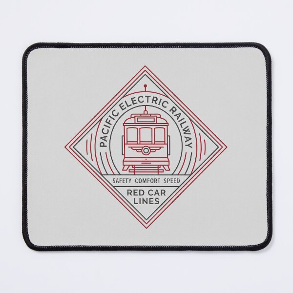 Item preview, Pacific Electric Railway Red Car Lines Vintage Diamond Badge designed and sold by KiwiRider.