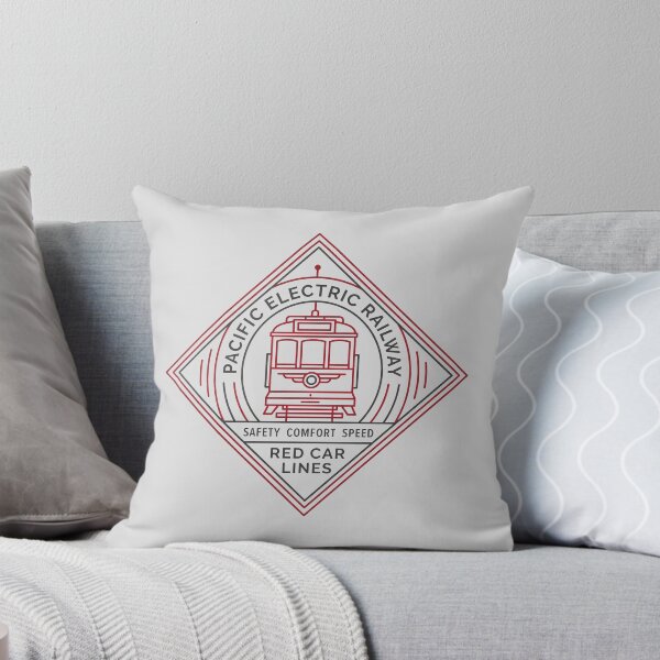 Item preview, Pacific Electric Railway Red Car Lines Vintage Diamond Badge designed and sold by KiwiRider.