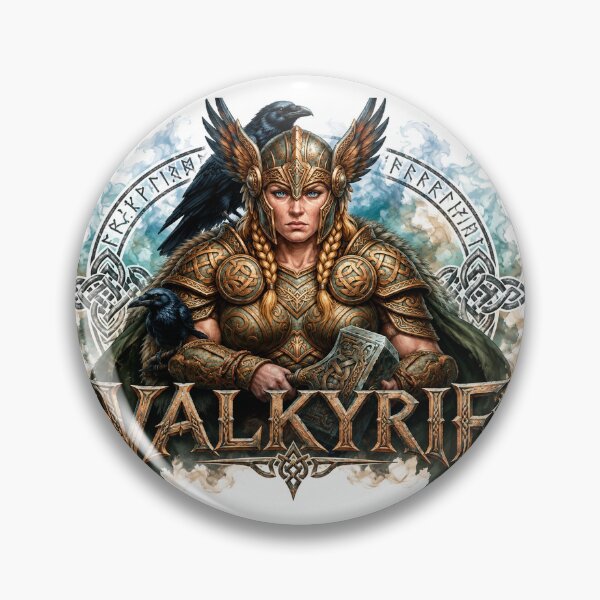 Item preview, Epic Norse Valkyrie with Ravens and Runes – Fantasy Warrior Art designed and sold by VALKYRAART53.