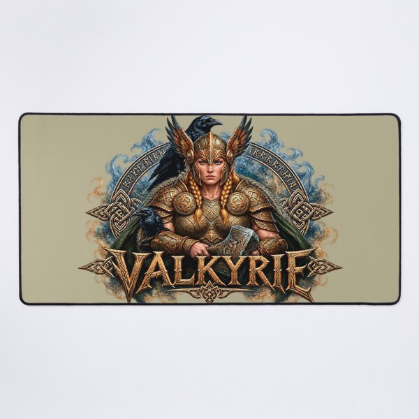 Item preview, Epic Norse Valkyrie with Ravens and Runes – Fantasy Warrior Art designed and sold by VALKYRAART53.